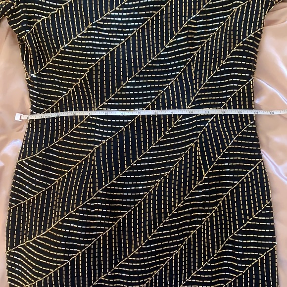 AJ Bari Vintage Hand Beaded Silk CockTail Dress - Picture 15 of 16